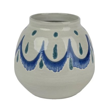 Terracotta blue vase