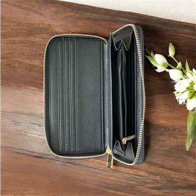 Black purse faux leather