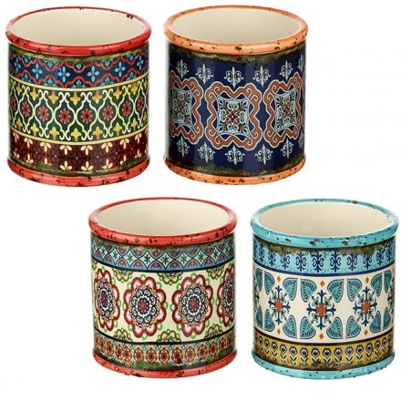 Colourful Pattern Pots