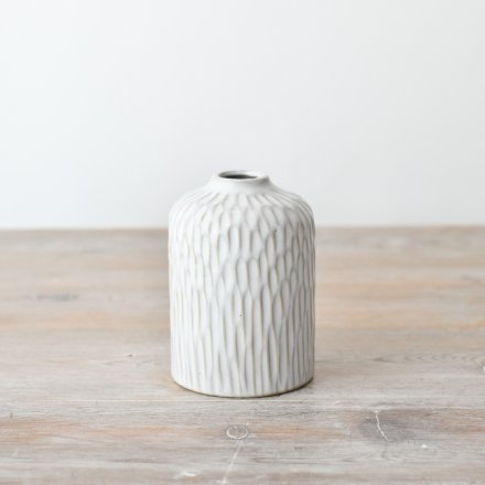 Small glazed flower vase 11cm