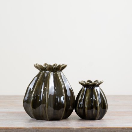 Poppy vase16 green