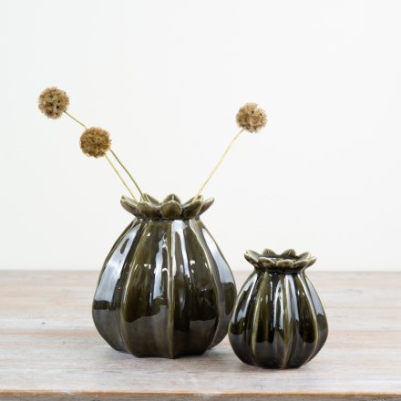 Poppy vase16 green