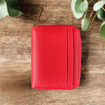 Faux leather red purse