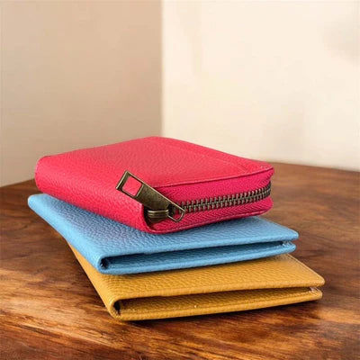 Faux leather red purse