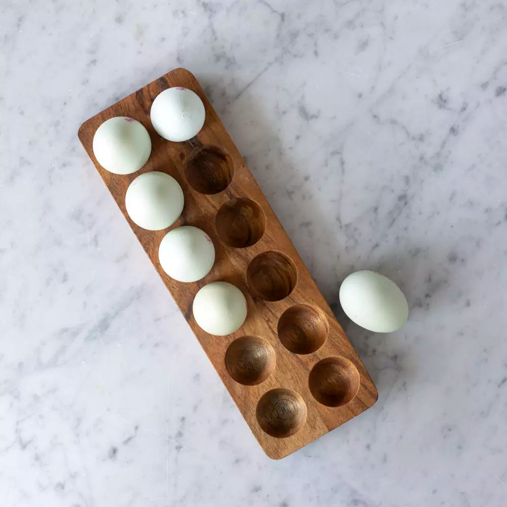 Acacia egg tray